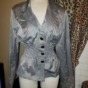 Gray silky jacket